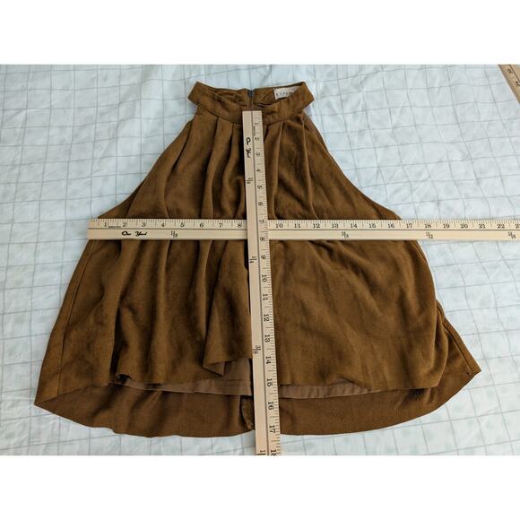 blush noir faux suede crop top - Picture 9 of 11